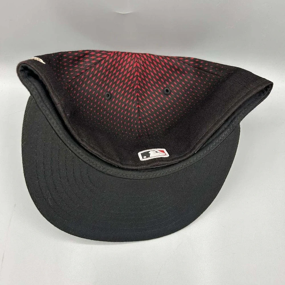 Arizona Diamondbacks Hat Men 7 1/2 Black Red 59Fifty New Era Fitted Cap